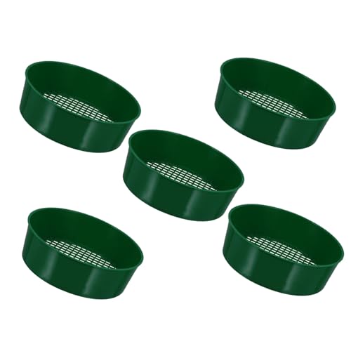 Kisangel 5 Stück Teiliges Gartensieb Kunststoff Siebset für Kompost Erde Sand und Steine Leichtes Gartensieb zur Bodenfilterung und Gartenarbeit Praktische Kunststoff siebe für Effizientes von Kisangel