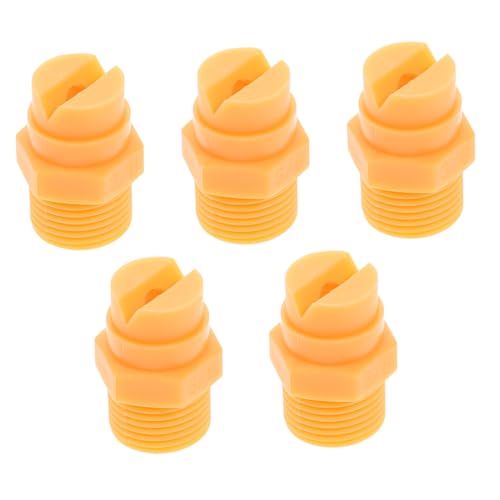 Kisangel 5 Stück Teiliges Gelbe Pp sprühdüse im design Verschleißfest Gleichmäßiger Sprühstrahl Sprühwinkel Langlebiger Sprayer connector für Waschmaschinenanschluss Platzsparend Sicher von Kisangel