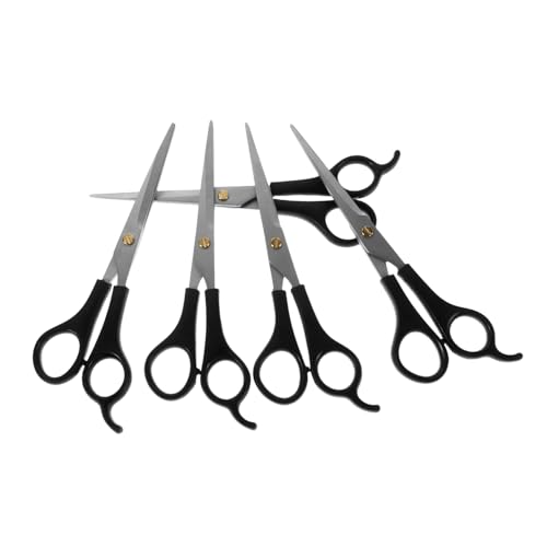 Kisangel 5 Stück Teiliges Haustier-pet-grooming Gerade Haustierscheren für Hund und Katze Präzise Tierhaarschneidewerkzeuge Komfortables Styling Langlebig und Leicht zu Reinigen von Kisangel
