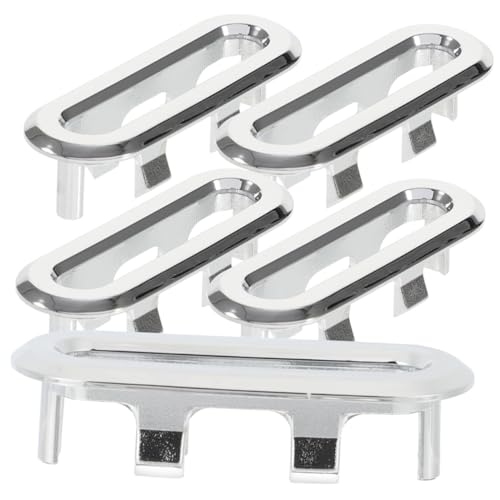 Kisangel 5 Stück Teiliges Ovaler Überlaufabdeckungen aus Langlebigem Kunststoff Leichte und Kompakte Waschbecken Überlaufkappen und Passend für Badezimmer Waschbecken Zubehör von Kisangel