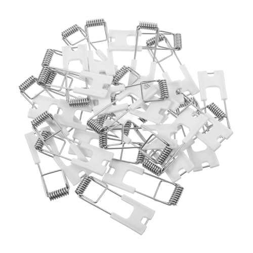 Kisangel 50 Stück Federklammern für Einbaustrahler Langlebige Deckenlampen Clips aus Hochhärtendem Material Einfache Montage Kompatibel mit Downlights und LED panelleuchten Weiß von Kisangel