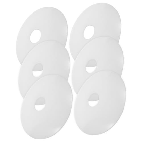 Kisangel 6 Stück Deckenbaldachin Kronleuchter Lampenbaldachin aus Metall Rostfrei Weiße Pendelleuchte Abdeckung für Wand Deckenlampen DIY Beleuchtung von Kisangel