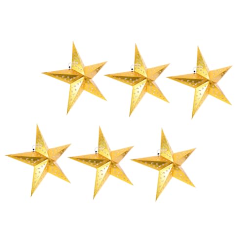 Kisangel 6 Stück Goldene Papier stern lampenschirme Hängende Decken pendelleuchten Faltbare Weihnachtsdeko Langlebige Stern pendelleuchte für Wohnraum Party Fensterbeleuchtung Kisangel 6 Stück Goldene Papier stern lampenschirme Hängende Decken pendelleuchten Faltbare Weihnachtsdeko Langlebige Stern pendelleuchte für Wohnraum Party Fensterbeleuchtung von Kisangel