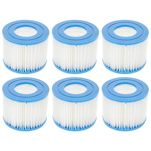 Kisangel 6 Stück Poolfilter für Vi Filterpumpe Wiederverwendbare Filterkartuschen Pet und Vliesmaterial Kompatibel mit Bestway Effektive von Schmutz und Ablagerungen im Pool von Kisangel