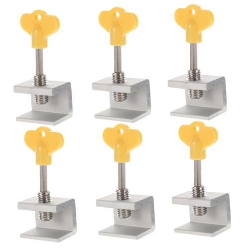 Kisangel 6 Stück Teiliges Fenster sicherheitslock aus Aluminiumlegierung Kindersichere Schiebefenster verriegelung ohne Bohren Schutz vor Sturz und Einbruch Einfach Montierbar mit von Kisangel