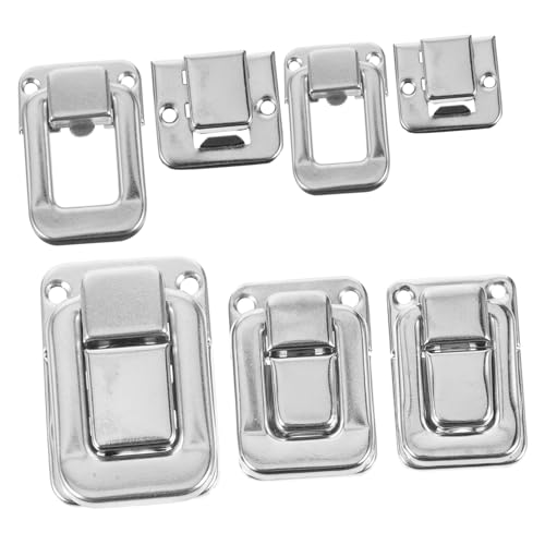 Kisangel 6 Stück Teiliges Kleine Schmuckbox schloss Hasp Schnappverschluss Klarer Einfacher Metallverschluss für Holz Kunststoffkästchen Leicht zu Montieren als Ersatz für Schmuckkästchen von Kisangel