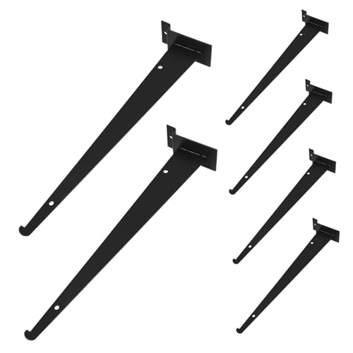 Kisangel 6 Stück Teiliges Metall Regalhalterungen Schwarz für Lamellenwand Montageschienen Robuste Tragkraft Einfache Installation Vielseitig für Supermarkt und Lagerregale Platzsparend Kisangel 6 Stück Teiliges Metall Regalhalterungen Schwarz für Lamellenwand Montageschienen Robuste Tragkraft Einfache Installation Vielseitig für Supermarkt und Lagerregale Platzsparend von Kisangel