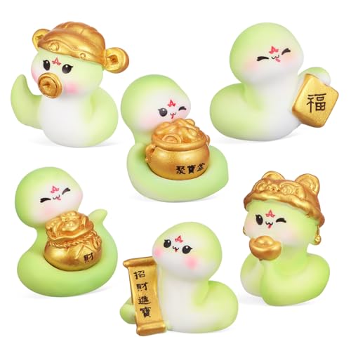 Kisangel 6 Stück Teiliges Mini Schlangenfiguren Resin mit Chinesischem Neujahrsdesign Detaillierte Kleine Tischdekorationen Vielseitige Festliche Schlangenornamente für Regal Schreibtisch Kisangel 6 Stück Teiliges Mini Schlangenfiguren Resin mit Chinesischem Neujahrsdesign Detaillierte Kleine Tischdekorationen Vielseitige Festliche Schlangenornamente für Regal Schreibtisch von Kisangel