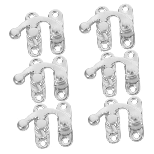 Kisangel 6 Stück Vintage Boxverschluss mit Hornhaken und Schrauben Antiker Kastenschloss Riegel für Schmuckkästchen Werkzeugkisten und Dekorative Truhen Einfacher Einbau Sicherer Kisangel 6 Stück Vintage Boxverschluss mit Hornhaken und Schrauben Antiker Kastenschloss Riegel für Schmuckkästchen Werkzeugkisten und Dekorative Truhen Einfacher Einbau Sicherer von Kisangel