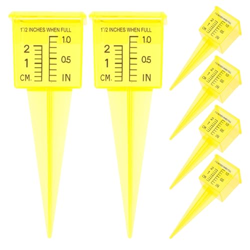 Kisangel 6-teiliger Regenmesser aus Kunststoff: 1,5 Zoll transparenter Regenmesser – Niederschlagsmessrohr für Garten, Rasen und Terrasse – leicht ablesbares Wassermesswerkzeug Kisangel 6-teiliger Regenmesser aus Kunststoff: 1,5 Zoll transparenter Regenmesser – Niederschlagsmessrohr für Garten, Rasen und Terrasse – leicht ablesbares Wassermesswerkzeug von Kisangel