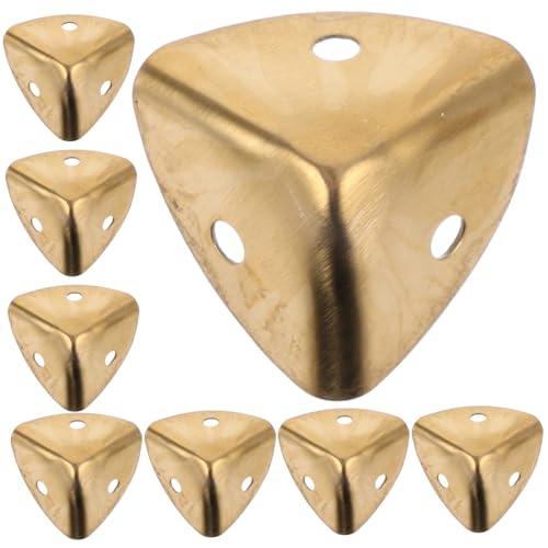 Kisangel 8 Stück Teiliges Möbel Eckenschutz aus Langlebigem Edelstahl Goldfarbene Winkelbeschützer zur Kantenabdeckung und Kantenschutz für Schränke Kommoden und Holzkisten von Kisangel