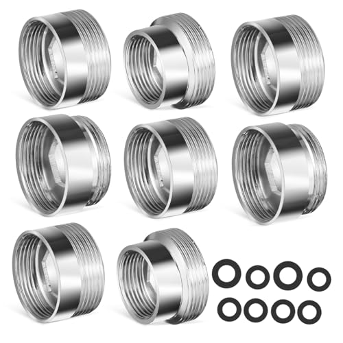 Kisangel 8 Stück Wasserhahn adapter mit Präziser Gewindeverbindung Vielseitig Einsetzbar für Küche Bad Garten Einfache Montage Optimal für Waschmaschine und Gartenschlauchanschluss Kisangel 8 Stück Wasserhahn adapter mit Präziser Gewindeverbindung Vielseitig Einsetzbar für Küche Bad Garten Einfache Montage Optimal für Waschmaschine und Gartenschlauchanschluss von Kisangel