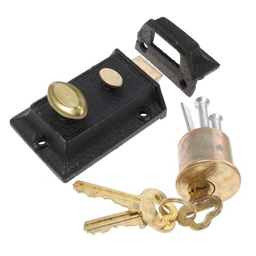 Kisangel Antiker Türschloss Riegel für Holztüren mit Doppelsicherheits mechanismus Robustes Außentür Schloss für Haus Schule und Gewerbe Einfache Montage und Sichere Bedienung Kisangel Antiker Türschloss Riegel für Holztüren mit Doppelsicherheits mechanismus Robustes Außentür Schloss für Haus Schule und Gewerbe Einfache Montage und Sichere Bedienung von Kisangel