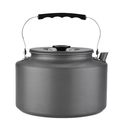 Kisangel Camping Teekessel für Outdoor Tragbarer Wasserkocher mit Hitzeisoliertem Griff für Picknick Wandern und Reisen Kompakter Kaffeekessel für Bequemes Kochen von Kisangel