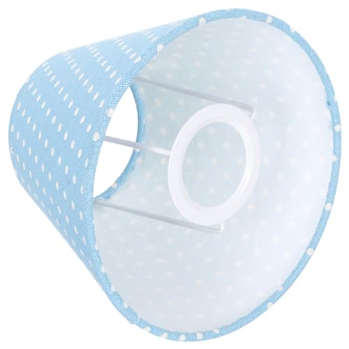 Kisangel Cloth Lampshade mit Kreativem Muster Runde Lampenabdeckung Unterdurchmesser Zubehör für Nachttisch Steh Wandleuchten Blau Gepunktet Blendfreies Licht für Schlafzimmer und von Kisangel