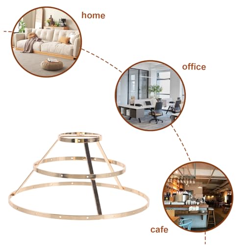 Kisangel DIY Lampenschirm Gestell Pendelleuchte Lampenschirm Halter aus Robustem Eisen Einfach zu Montieren Leicht Vielseitig für Wohnzimmer und Flurlampen Goldfarben Kisangel DIY Lampenschirm Gestell Pendelleuchte Lampenschirm Halter aus Robustem Eisen Einfach zu Montieren Leicht Vielseitig für Wohnzimmer und Flurlampen Goldfarben von Kisangel