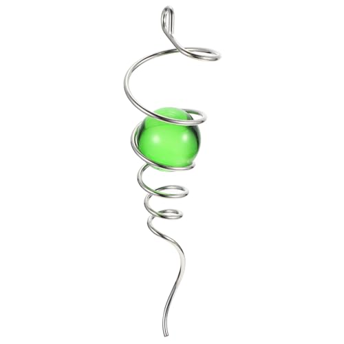 Kisangel Dekorativer Glas Kugel Windspinner mit Spiralförmigem Grün Visuelle Illusion für Garten Balkon Terrasse Innen und Außenbereich Entspannende Gartendeko Einzigartiges Wand und von Kisangel