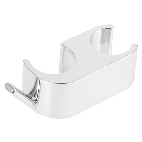 Kisangel Duschschlauchhalterung ohne Bohren Verstellbarer Duschkopfhalter aus Verchromtem Abs Stabile Zwei Schnallen Halterung für Duschstangen Praktischer und Langlebiger Brausehalter für von Kisangel