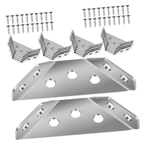 Kisangel Edelstahl Eckwinkel Dreiecksstütze mit Schrauben Winkelverbinder für Küchenschränke Möbel Holzrahmen Stabiler Metallwinkel zur Möbelmontage und Reparatur Kisangel Edelstahl Eckwinkel Dreiecksstütze mit Schrauben Winkelverbinder für Küchenschränke Möbel Holzrahmen Stabiler Metallwinkel zur Möbelmontage und Reparatur von Kisangel