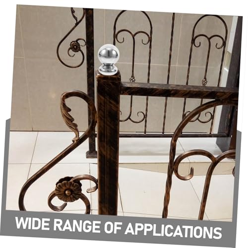 Kisangel Edelstahl Geländerpfostenkugel Rundpfostenkappe Handlauf Kugeldekor Robuste Zaunabschlusskappe Für Treppengeländer Torpfosten Zubehör Schnellmontage Langlebig von Kisangel