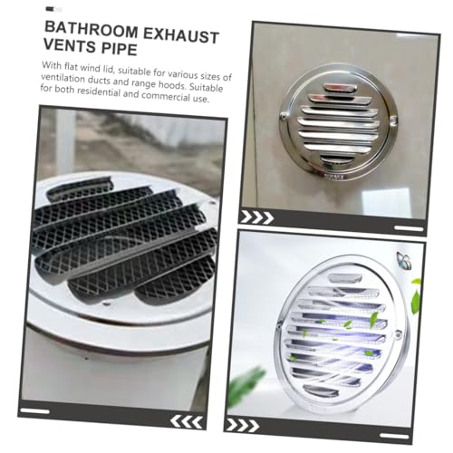 Kisangel Edelstahl Lüftungsgitter Rund Regen Insektenschutz Abdeckung für Außenwand Abluftkanal Flachhaube Wetterfeste Vent Abdeckhaube für Küche Bad Waschraum von Kisangel