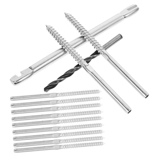 Kisangel Edelstahl Stahlseil Geländersystem mit Senkgewindeschrauben für Treppen und Terrassengeländer Einstellbare Spannung ohne Spannschlösser Rostfrei Langlebig Kisangel Edelstahl Stahlseil Geländersystem mit Senkgewindeschrauben für Treppen und Terrassengeländer Einstellbare Spannung ohne Spannschlösser Rostfrei Langlebig von Kisangel