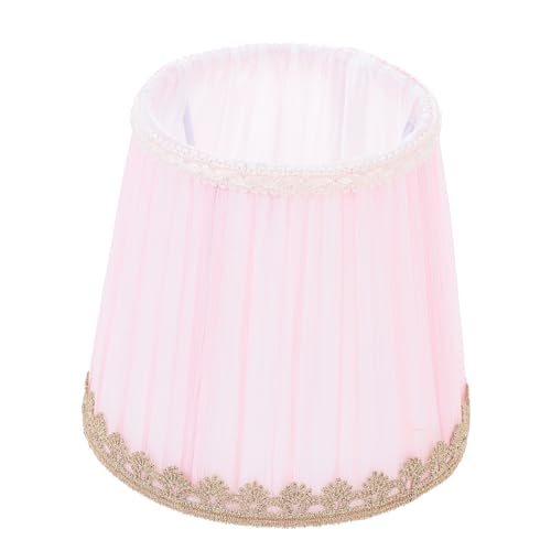 Kisangel Eleganter Stoff Lampenschirm Schraubsockel Deckenlampe Schutzabdeckung Wohnzimmer Schlafzimmer Rosa Dekorativer Lampenschirm aus Langlebigem Textilmaterial von Kisangel