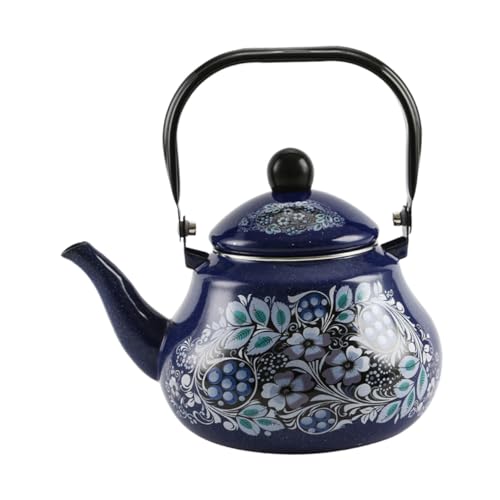 Kisangel Emaillierter Vintage Wasserkocher mit Retro Pfauenmuster Großer Kapazität Erhitzung Hitzebeständig Verbrühender Griff Geeignet für Camping und Herdplatten Kisangel Emaillierter Vintage Wasserkocher mit Retro Pfauenmuster Großer Kapazität Erhitzung Hitzebeständig Verbrühender Griff Geeignet für Camping und Herdplatten von Kisangel