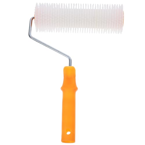 Kisangel Entlüftungsroller Stachelwalze Spiked Screed Roller mit Stachelhöhe für Selbstverlaufende Bodenbeschichtung Langlebig Anti fussel Ergonomischer Griff für Zufällige Farbe von Kisangel