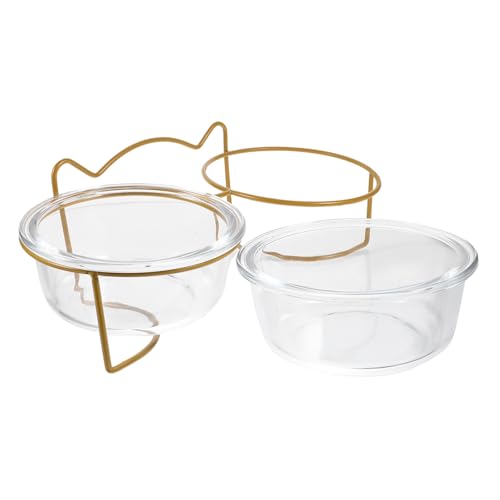 Kisangel Erhöhte Glas tiernapf mit Schrägem Ständer Doppeltes Futternapf Hunde Katzen Langlebig und Komfortabel als Futter Wasserschale Kisangel Erhöhte Glas tiernapf mit Schrägem Ständer Doppeltes Futternapf Hunde Katzen Langlebig und Komfortabel als Futter Wasserschale von Kisangel