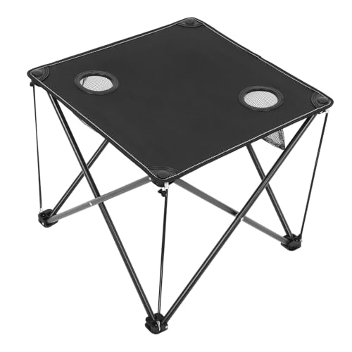Kisangel Faltbarer Outdoor Picknicktisch Tragbarer Campingtisch Oxford mit Stabiler Metallstruktur für Grillen Angeln und Outdoor Aktivitäten Schwarz von Kisangel