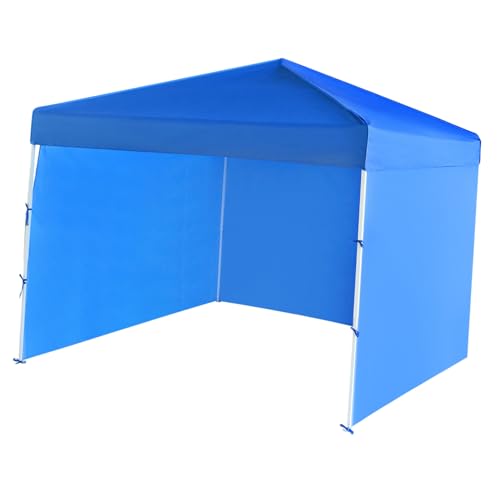 Kisangel Faltbares Campingzelt mit Seitenwänden Wetterfester Outdoor Pavillon Stabiler Eisenrahmen Sonnenschutz und Windschutz Vielseitig für Camping Partys Marktstände Geeignet Blau von Kisangel