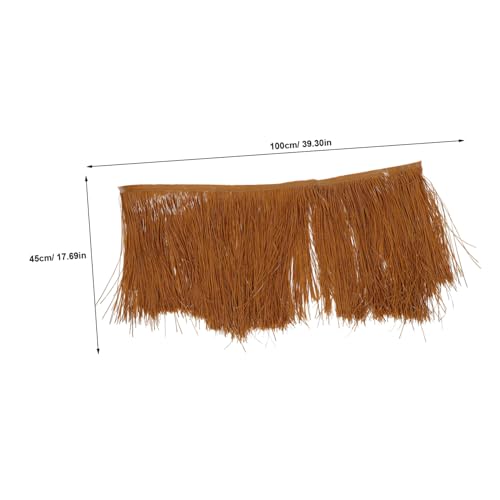 Kisangel Feuerhemmendes Künstliches Strohdach Realistisches Pe dachpaneel Wetterfest UV beständig DIY Garten Pavillon Dekoration für Tropenstil von Kisangel