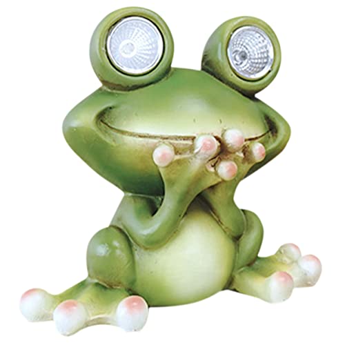 Kisangel Frosch Solarlicht Garten Landschaftslampe Solar-frosch-led-licht Boden Solarleuchten Frosch Handwerk Nachtlicht Gartenschmuck Aus Harz Solarlichtverzierung Tier Nimh-akkus von Kisangel