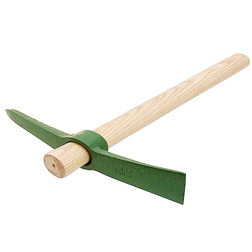 Kisangel Gartenpflücker schwer geschmiedet Gartengeräte klein Anlage Garden Hoe holzstiel Handlich Handhacke Baumpflanzung Werkzeug Hacke für die Blumenzucht Gartenspitzhacke aus Stahl von Kisangel