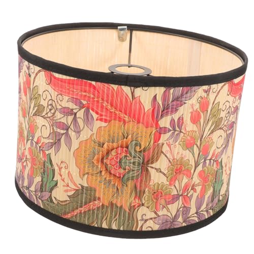 Kisangel Geflochtener Lampenschirm mit Pflanzenmuster Bedruckt Dekorativ Langlebig für Wohnzimmer Schlafzimmer Esszimmer Deckenlampe Kreatives Retro Design ohne Stromkabel Kisangel Geflochtener Lampenschirm mit Pflanzenmuster Bedruckt Dekorativ Langlebig für Wohnzimmer Schlafzimmer Esszimmer Deckenlampe Kreatives Retro Design ohne Stromkabel von Kisangel