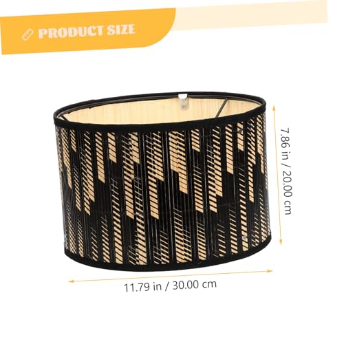 Kisangel Geometrischer Lampenschirm für Hängeleuchte Dekorativer Lampenschirm aus Natürlichem Holz Stabiles Metallgestell Einfach zu Montieren für Wohnzimmer und Schlafzimmer von Kisangel