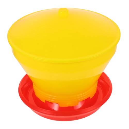 Kisangel Großer Futterautomat für Geflügel Langlebiger Automatischer Futterspender Praktischer Hühner futtertrog Stabiler Platzsparender Fütterungseimer für Küken und Hühner von Kisangel