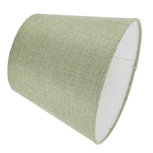 Kisangel Grüner Skandinavischer Stoff Lampenschirm für Tischlampen Robustes Metallgestell Faltbarer Lampenschirm für Büro Schlafzimmer und Wohnzimmer Weiches Stimmungsvolles Licht von Kisangel