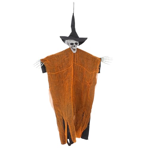 Kisangel Gruseliger Halloween-Geist für drinnen: Innen-, Schlafzimmer-, Wand-, Außen-, Herbstparty, Garten, Terrasse, Veranda, Hof, gruseliger süßer Halloween-Geist-, Orange von Kisangel