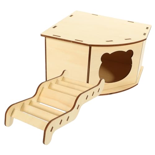 Kisangel Hamster Versteck Holzhaus DIY Kleintier Versteck mit Leiter für Hamster Chinchilla Meerschweinchen Nagerkäfig Nest Kisangel Hamster Versteck Holzhaus DIY Kleintier Versteck mit Leiter für Hamster Chinchilla Meerschweinchen Nagerkäfig Nest von Kisangel