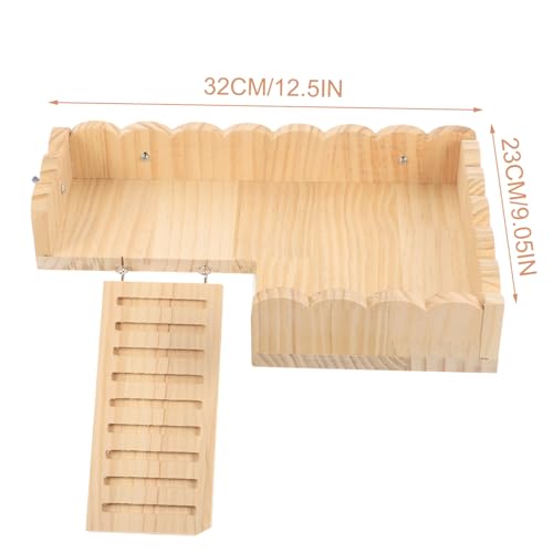 Kisangel Hamsterplattform aus Holz mit Leiter Teiliges für Käfigzubehör Meerschweinchen Kletterspielzeug Stabile Kleintierplattform für Zwerghamster und Chinchilla Spielspaß Kisangel Hamsterplattform aus Holz mit Leiter Teiliges für Käfigzubehör Meerschweinchen Kletterspielzeug Stabile Kleintierplattform für Zwerghamster und Chinchilla Spielspaß von Kisangel