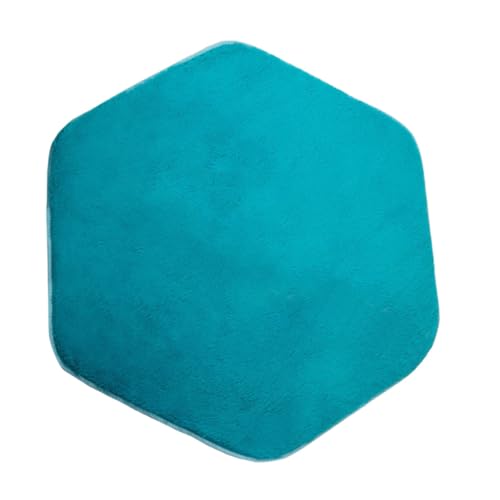 Kisangel Hexagon Spielteppich Kuschelig für Kinderzimmer und Spielzelt Blaues Samtiges Material Dekorativer Bodenteppich für Junge Mädchen und Mädchen rutschfeste Spielmatte für Drinnen von Kisangel