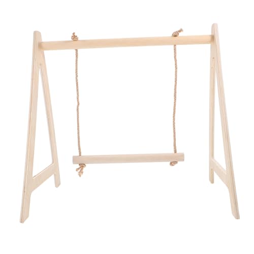 Kisangel Holz Papagei Schaukel mit Stand Kauspielzeug für Krallenpflege Vogelkäfig Zubehör Multifunktional zum Klettern Schaukeln und Beschäftigen Geeignet für Wellensittiche und Sittiche Kisangel Holz Papagei Schaukel mit Stand Kauspielzeug für Krallenpflege Vogelkäfig Zubehör Multifunktional zum Klettern Schaukeln und Beschäftigen Geeignet für Wellensittiche und Sittiche von Kisangel