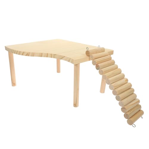 Kisangel Holzplattform für Hamster und Kleintiere Multifunktional Natürliche Kletterleiter Langlebig Sicheres Kauspielzeug für Käfigzubehör von Meerschweinchen Ratten Chinchillas Fördert Kisangel Holzplattform für Hamster und Kleintiere Multifunktional Natürliche Kletterleiter Langlebig Sicheres Kauspielzeug für Käfigzubehör von Meerschweinchen Ratten Chinchillas Fördert von Kisangel