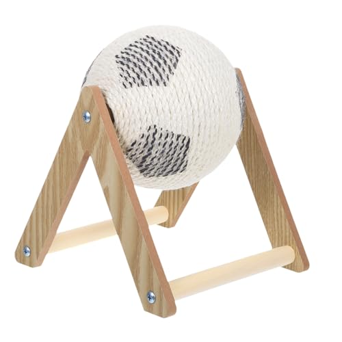 Kisangel Interaktiver Katzenspielball Sisal Kratzball mit Stabilem Sockel Natürlicher Krallenpflege Fördert Bewegung und Schützt Möbel Geeignet für Kleine Haustiere und Indoor Spielspaß von Kisangel