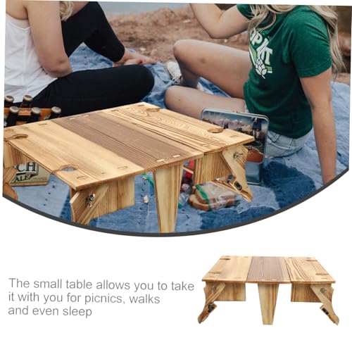 Kisangel Klappbarer Picknickkorb Tisch Picknicktisch mit Tragbarer Outdoor Camping Gartentisch Leicht von Kisangel