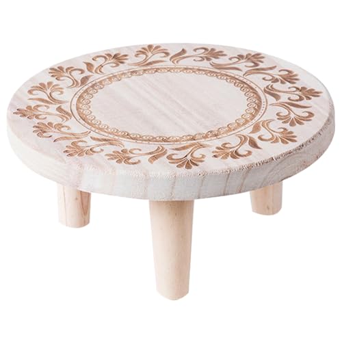 Kisangel Pflanzenhalter für Den Innenbereich Aus Holz Topfpflanze Riser Mini-hocker für Die Inneneinrichtung von Kisangel