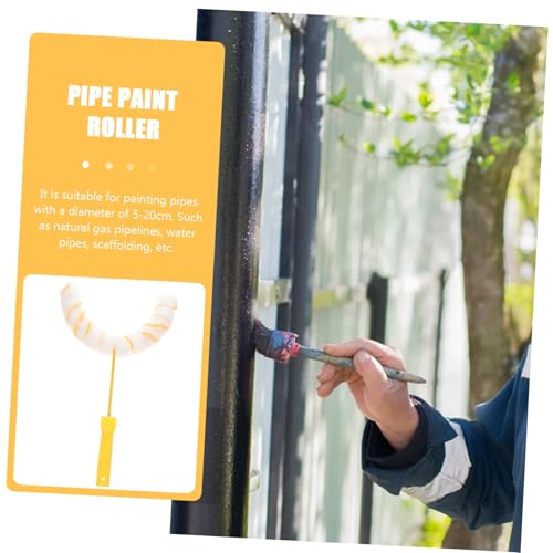 Kisangel Kleiner Farbroller Pinsel für Wände und Rohre Robustes Malwerkzeug für Natürliche Gasleitungen und Heimwerker Gleichmäßige Farbabdeckung Zeitsparend für Holz Möbel und Dekoration von Kisangel