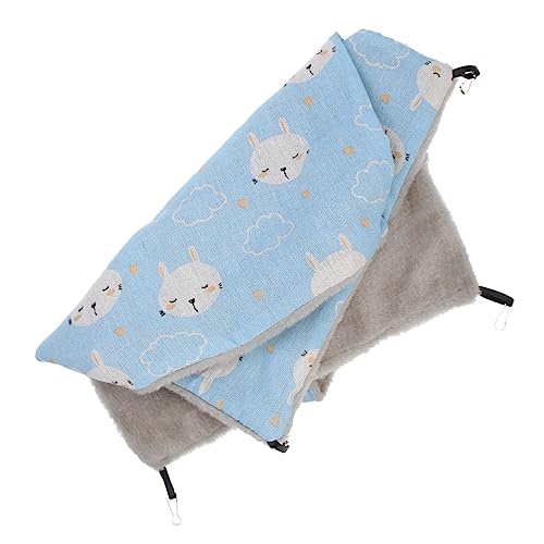Kisangel Kleines Hamster Hängematten Bett mit Doppelter Schicht Wärme und Accessoire für Kleine Haustiere für Winter Einfach zu Befestigen mit Metallhaken von Kisangel